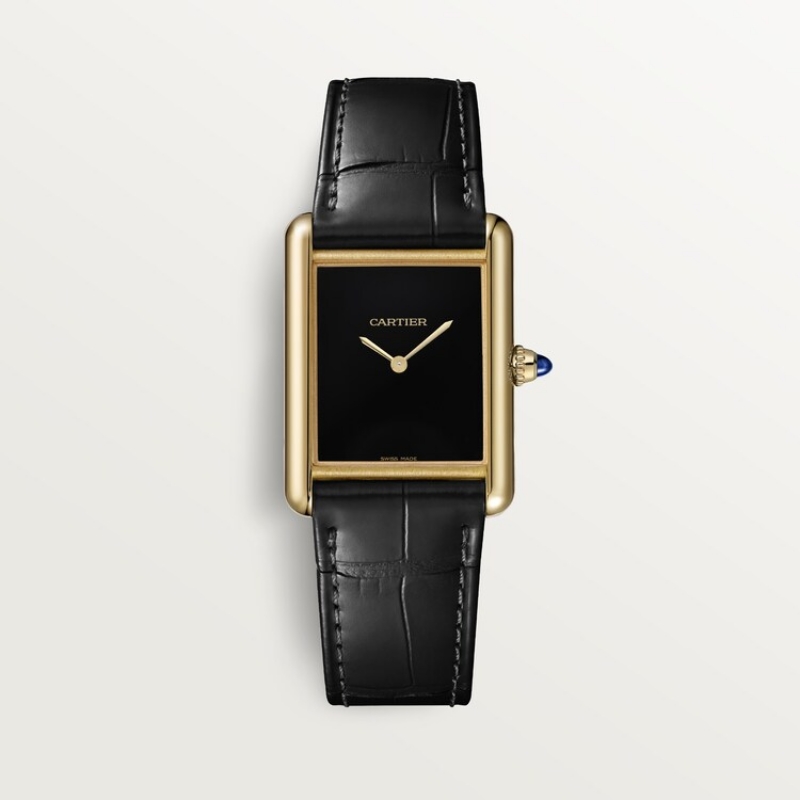 Picture of TANK LOUIS CARTIER - YELLOW GOLD CASE  BLACK DIAL