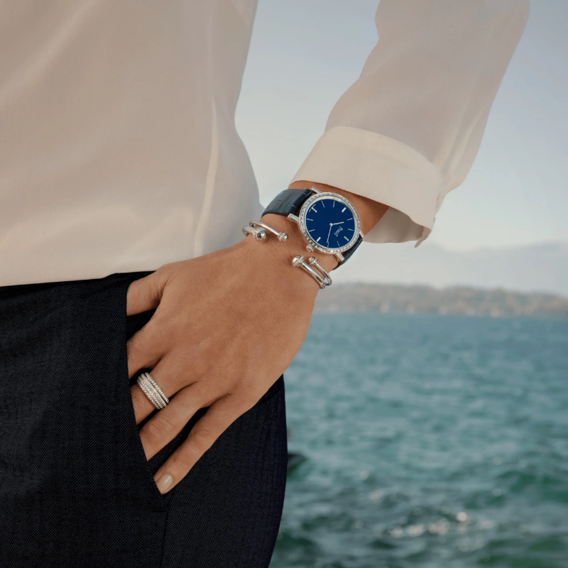 Resim PIAGET White Gold Diamond Open Bangle Bracelet