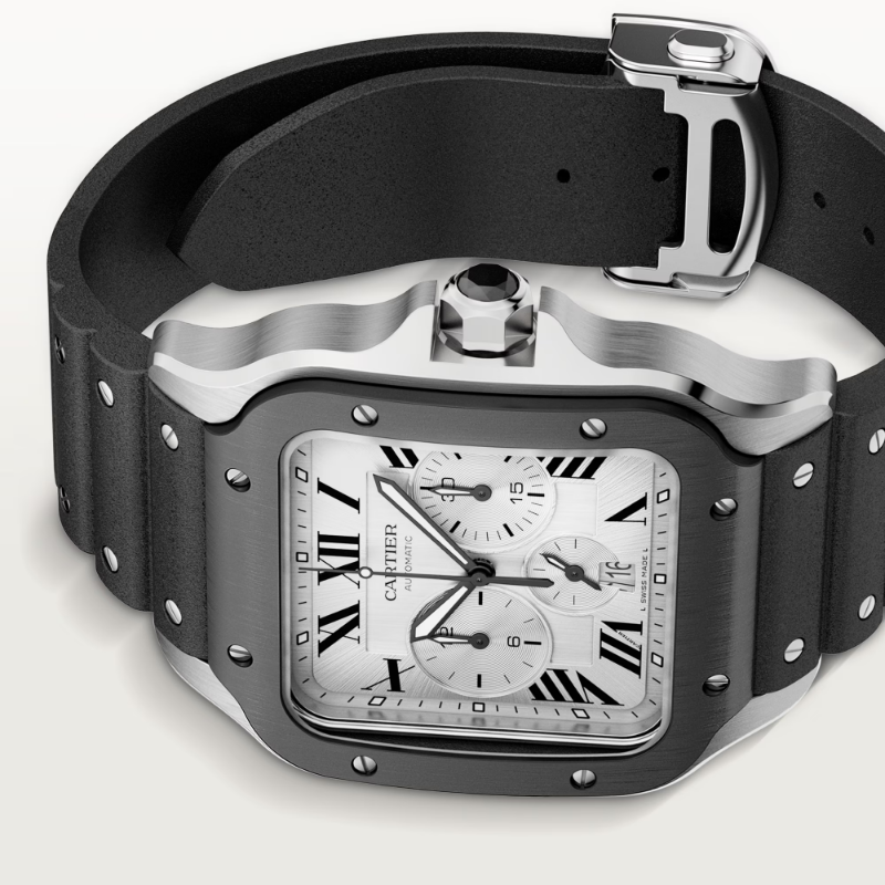 Resim SANTOS DE CARTIER CHRONOGRAPH - ADLC & STEEL AUTOMATIC XL