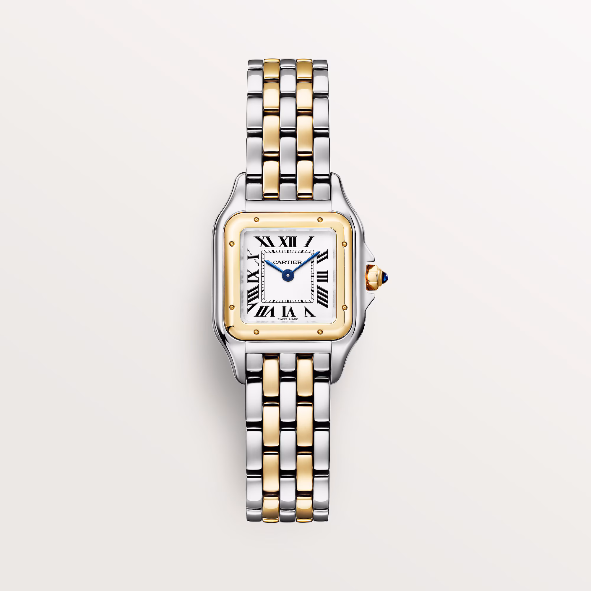 Picture of PANTHÈRE DE CARTIER - GOLD AND STEEL QUARTZ SMALL
