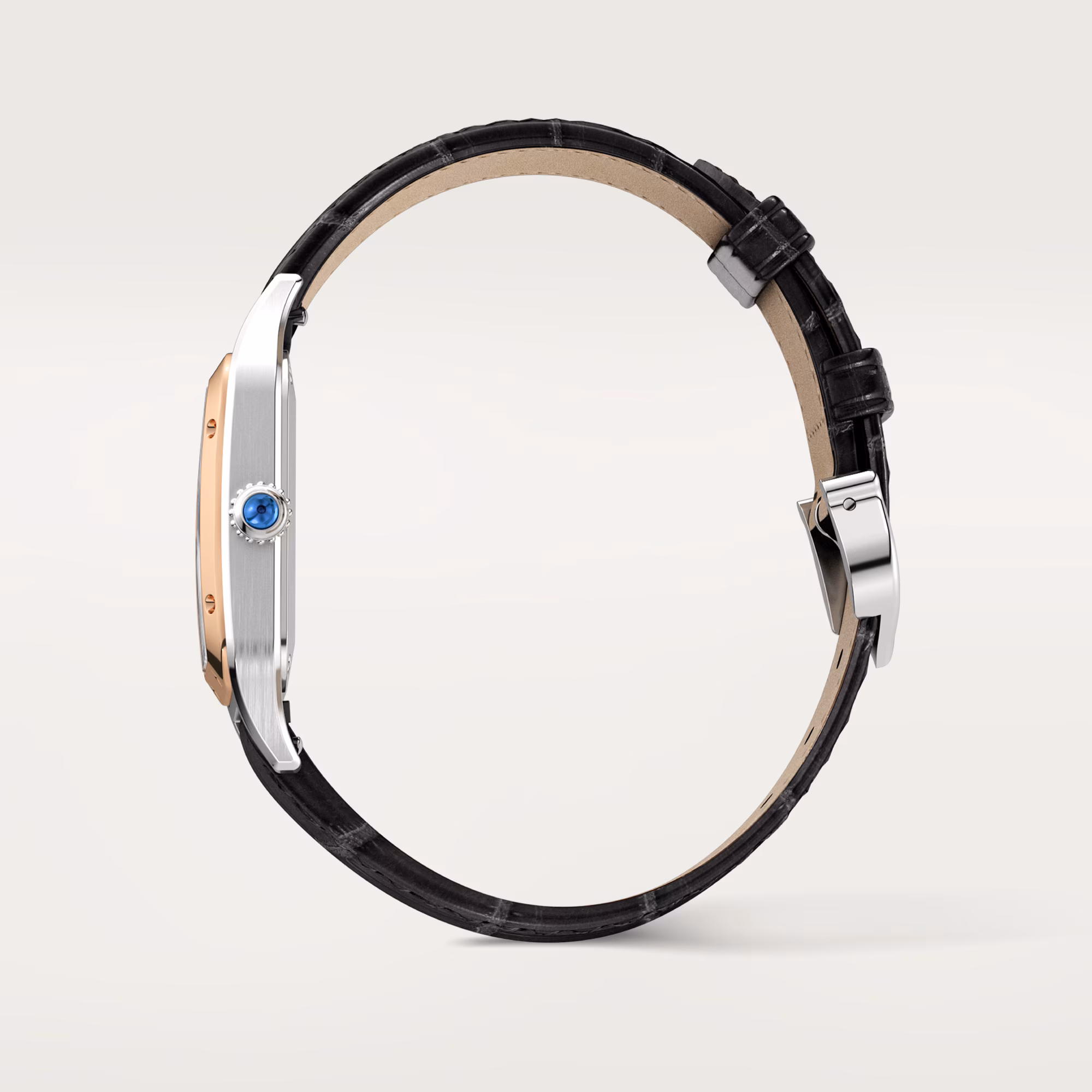 Resim SANTOS-DUMONT - STEEL & ROSE GOLD QUARTZ SMALL