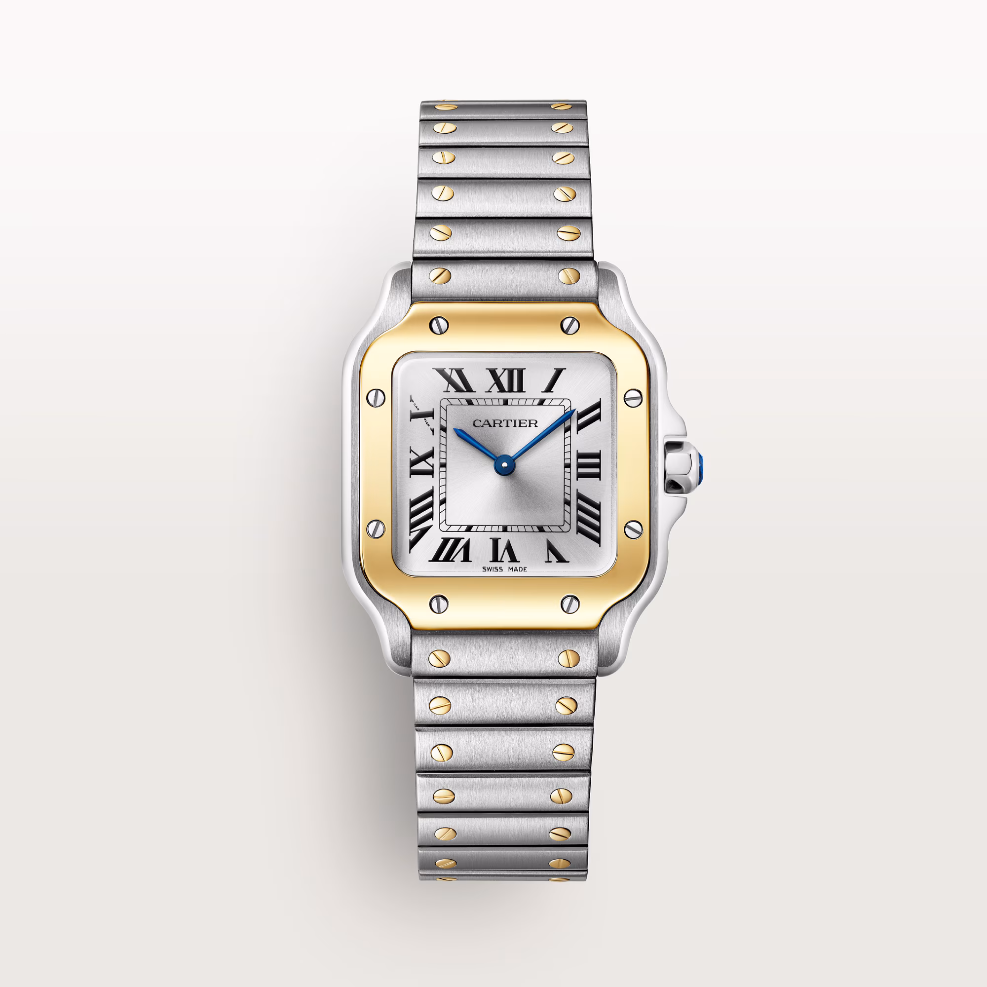 Picture of SANTOS DE CARTIER - YELLOW GOLD & STEEL AUTOMATIC SMALL