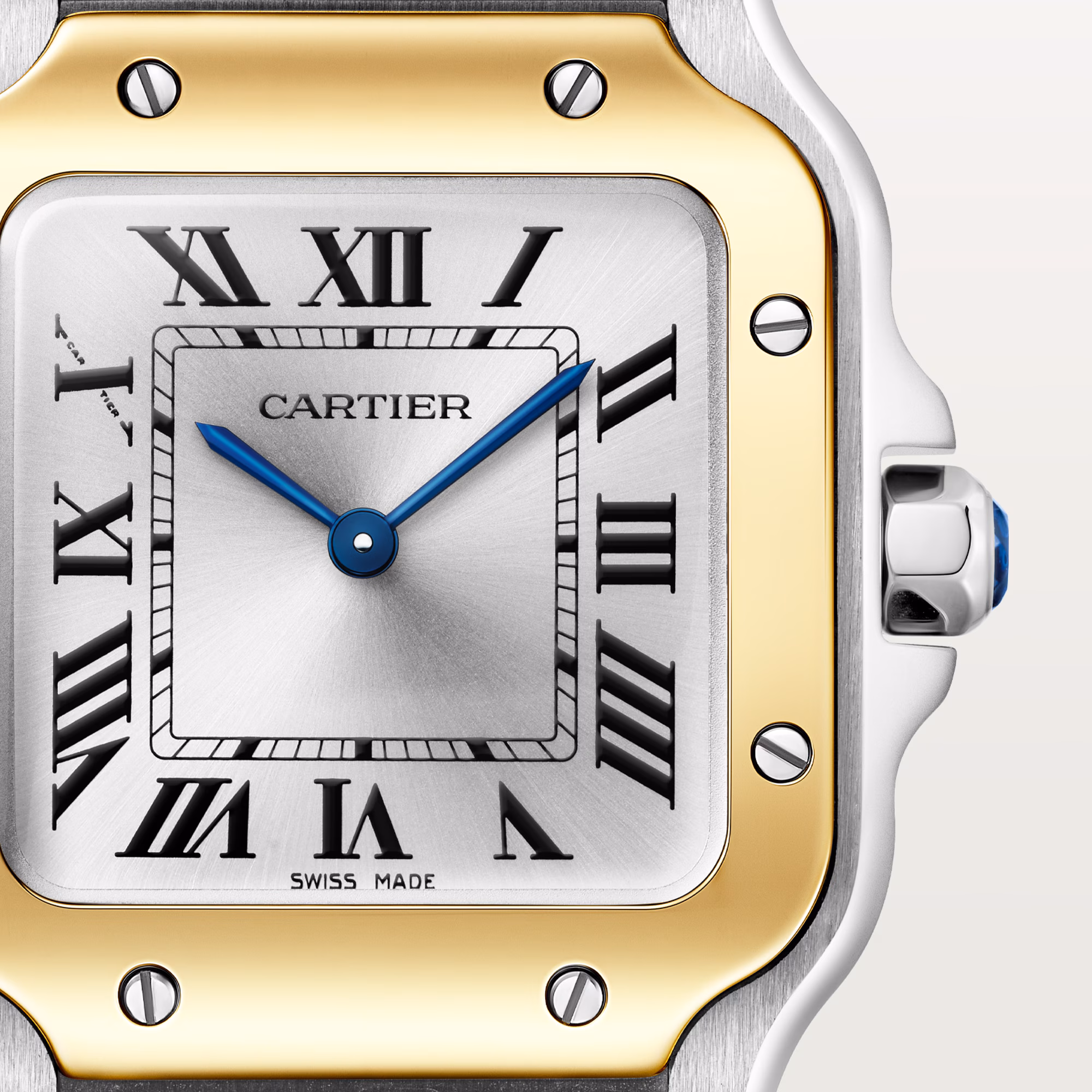 Picture of SANTOS DE CARTIER - YELLOW GOLD & STEEL AUTOMATIC SMALL