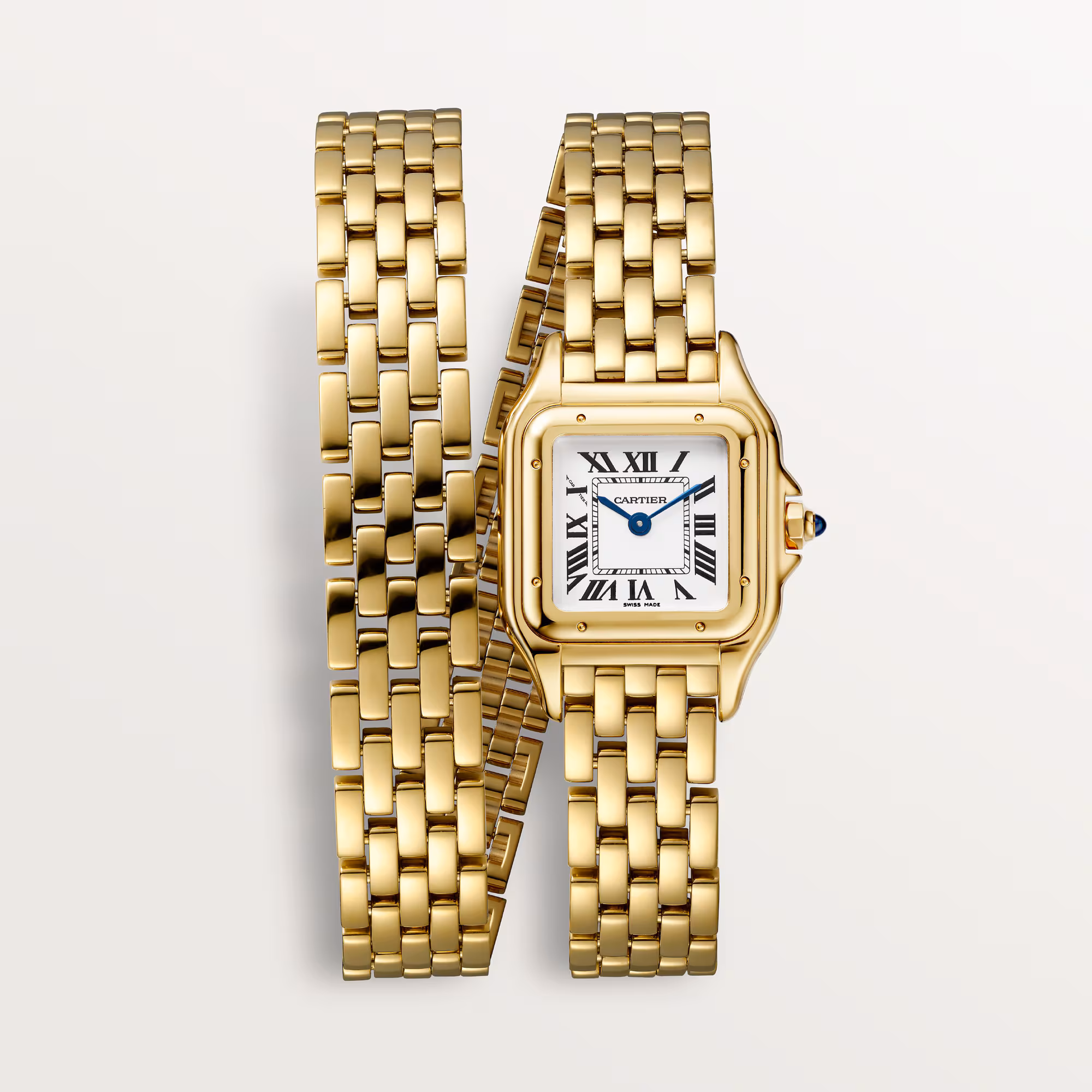 Picture of PANTHÈRE DE CARTIER DOUBLE LOOP - YELLOW GOLD QUARTZ SMALL
