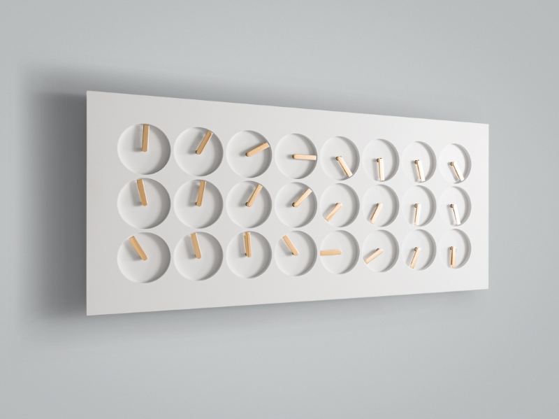 Resim ClockClock 24 – White Gold